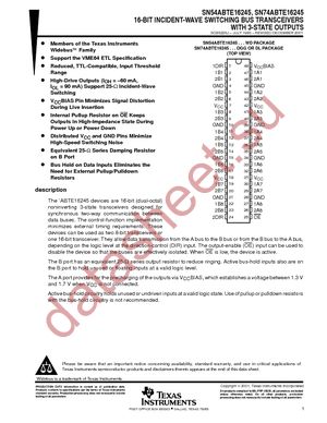 SN74ABTE16245DL datasheet  